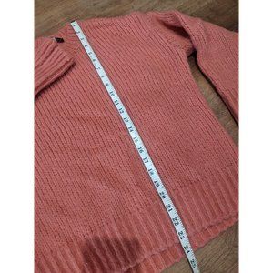 Sanctuary Sweater Orange Pullover Wool Blend Chunky Size S